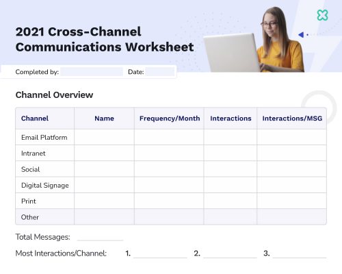 2021 Cross Channel Internal Comms Worksheet Preview Image