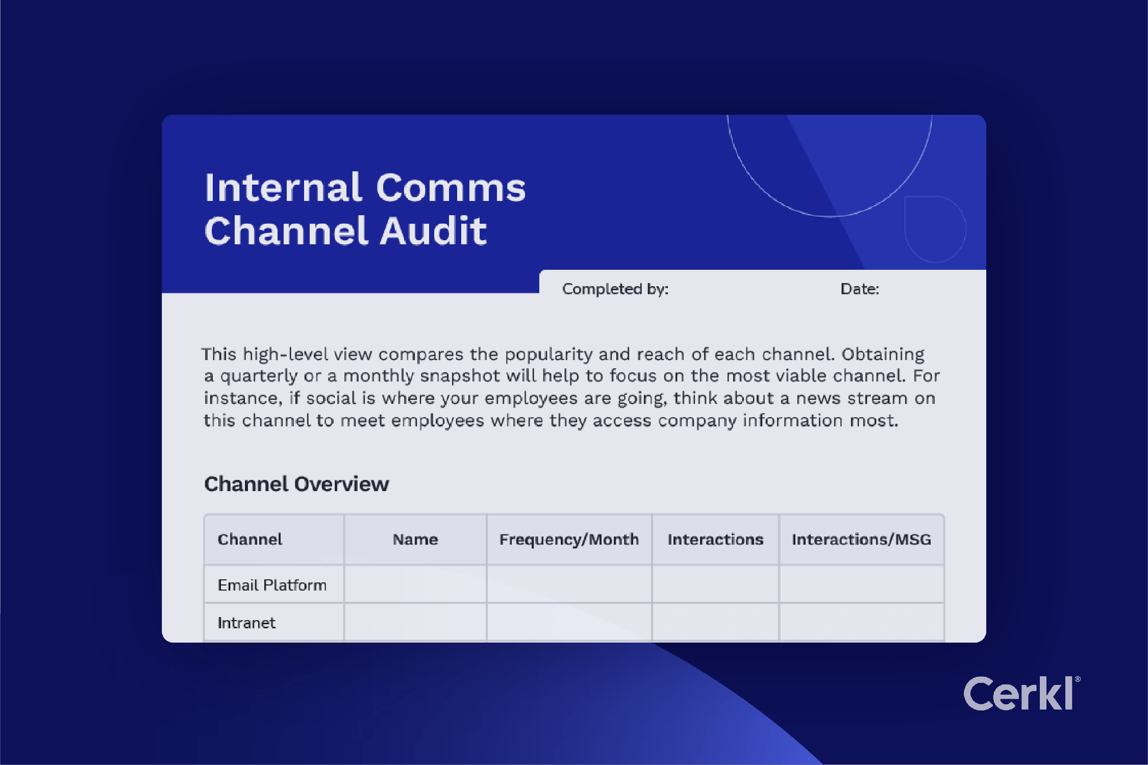 Internal Comms Audit Guide