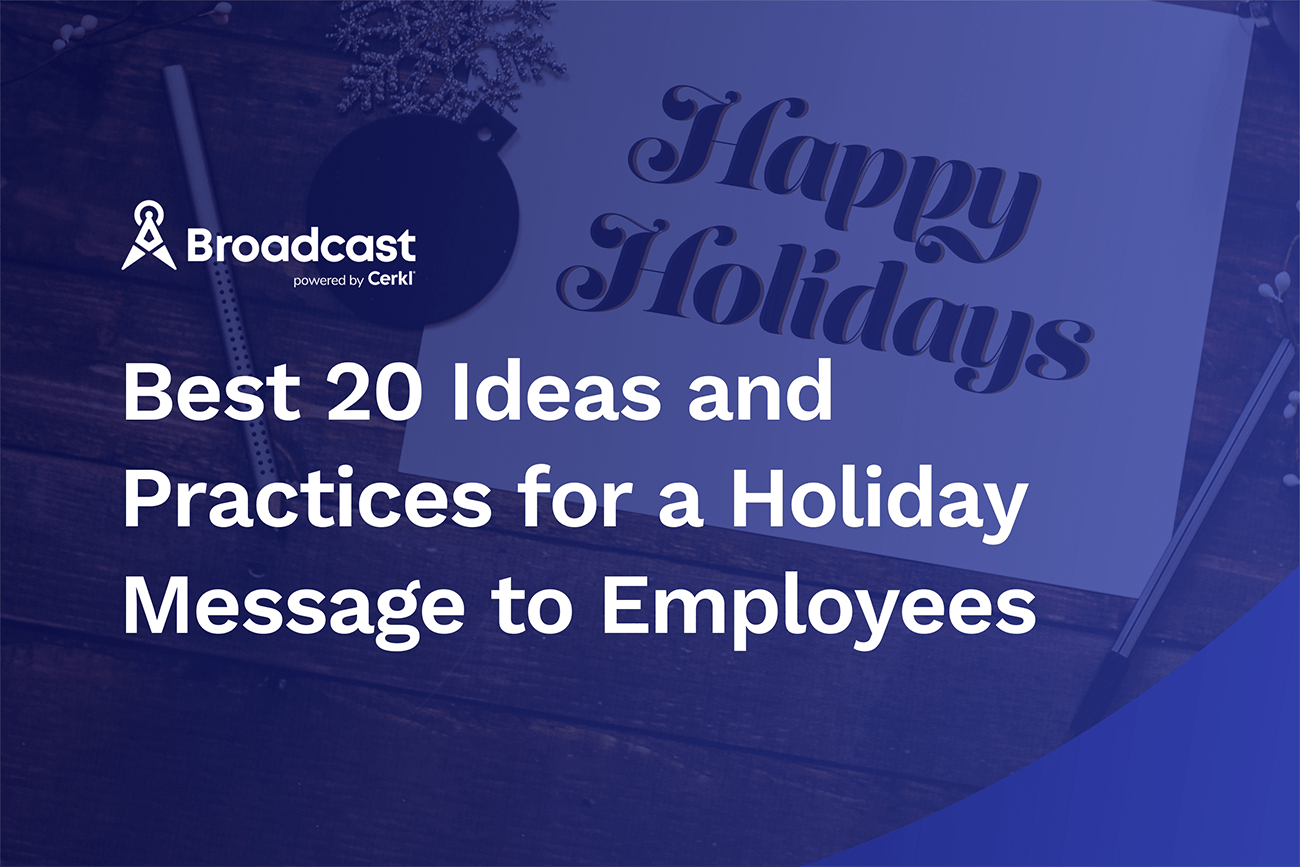 holiday message to employees