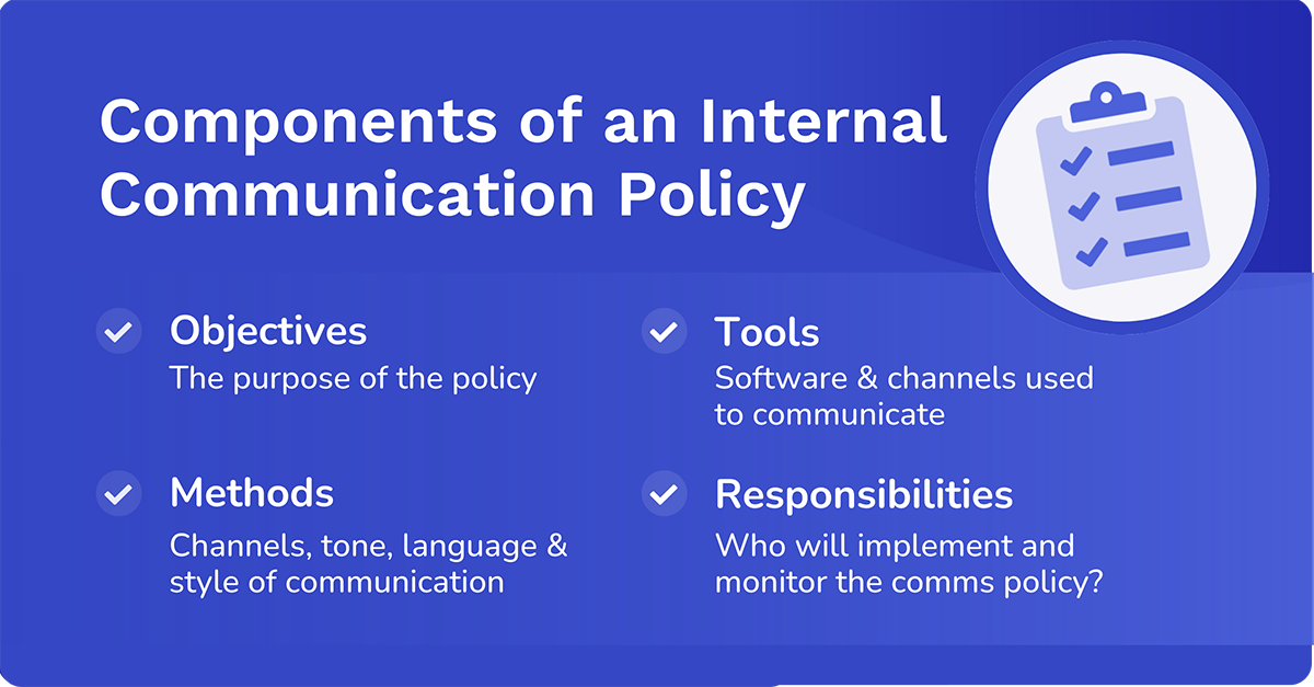 components of an internal communication policy