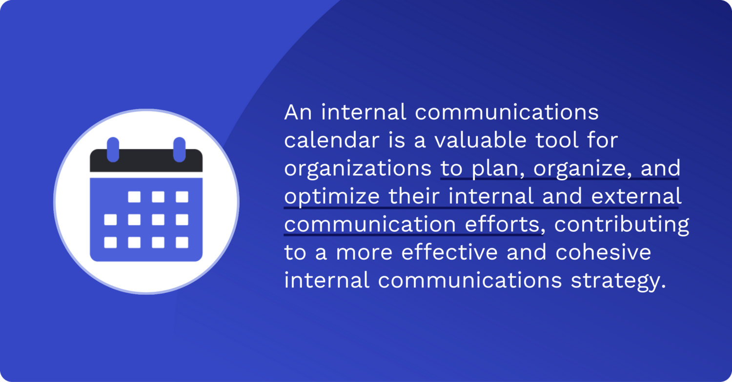 internal communications calendar
