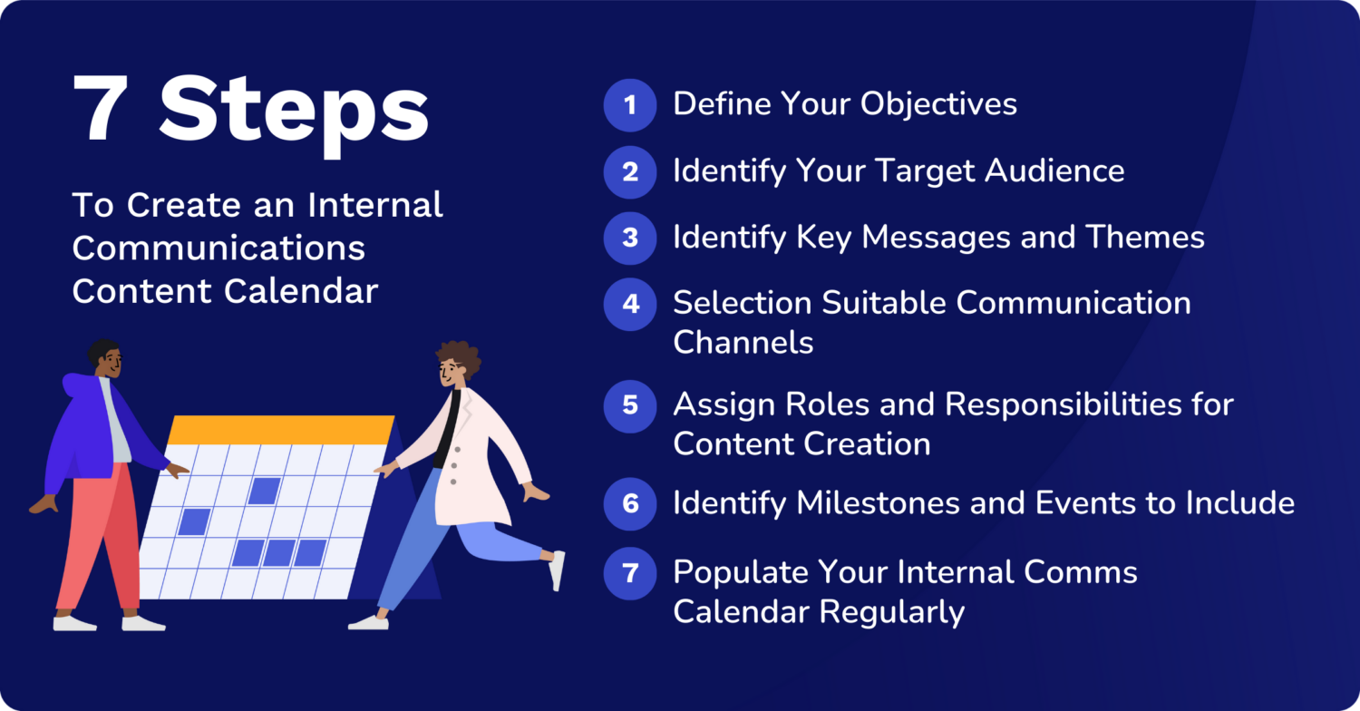 7 steps to create an internal communications content calendar