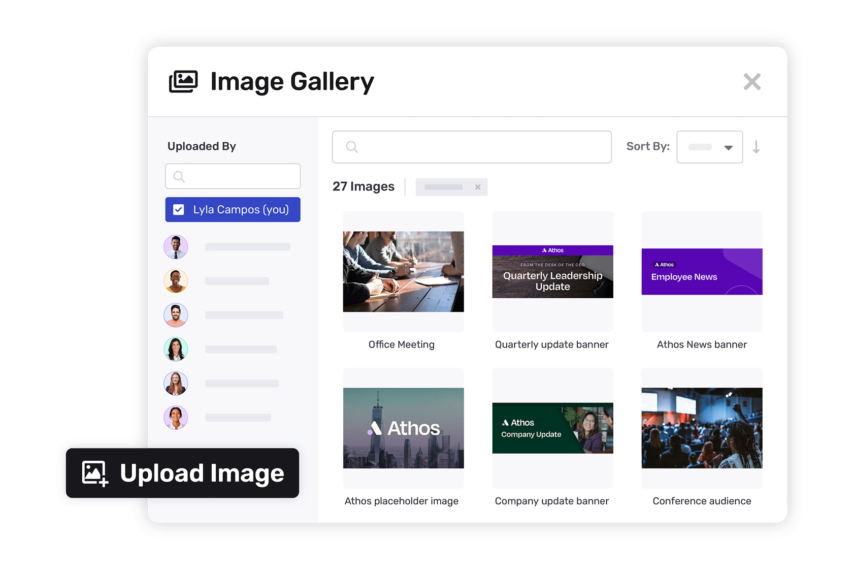 Image Gallery- Images, synced and controlled centrally