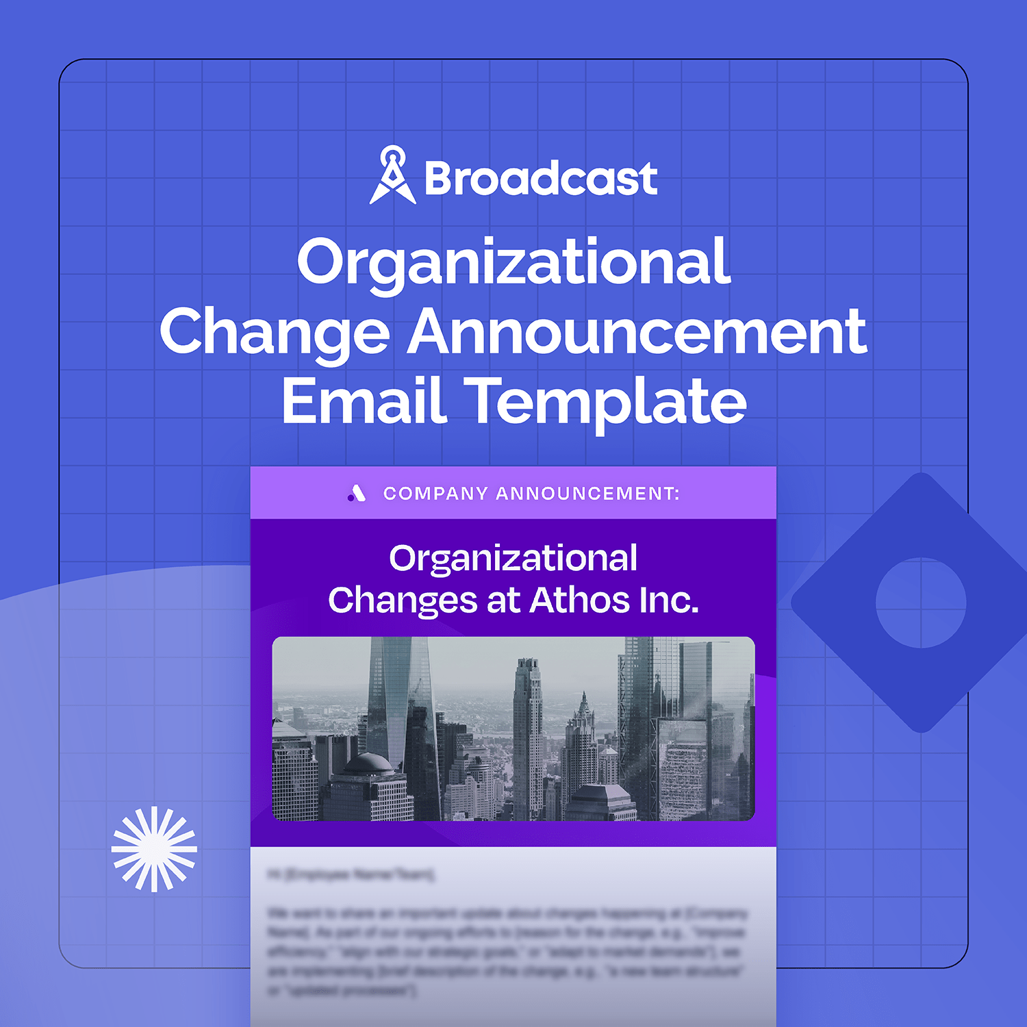 Organizational Change Announcement Email Template